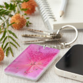 Porte-clés Élégance florale rose délicate (Devant droit)