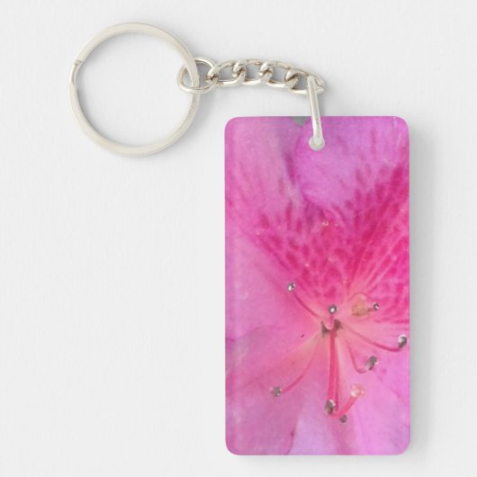Porte-clés Élégance florale rose délicate (Devant)