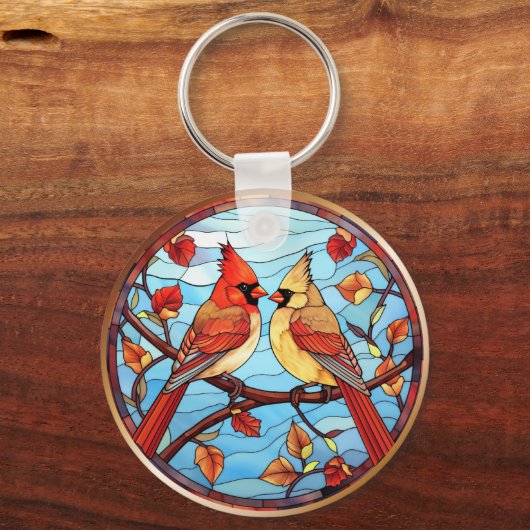 Porte-clés Élégance intemporelle Porte - clé cardinal (Verso)