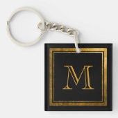 Porte-clés Élégance Monogramme Or Noir (Devant)