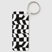 Porte-clés Elégance redéfinie : Vérificateur Abstrait déformé (Verso)