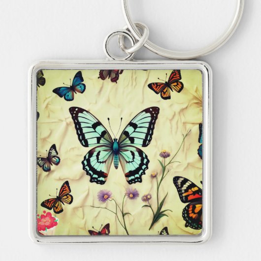 Porte-clés "Élégance Serene Butterfly" (Devant)