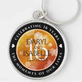 Porte-clés Élégant 16ème anniversaire de Mariage de Topaz d'o (Devant)