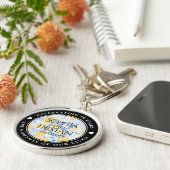 Porte-clés Élégant 18ème anniversaire de Mariage de porcelain (Côté)