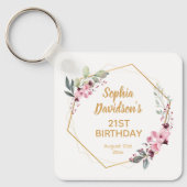 Porte-clés Élégant 21e anniversaire Fête Favor Porte - clé (Recto)