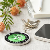 Porte-clés Élégant 38e anniversaire du Mariage Emeraude (Côté)