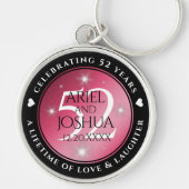 Porte-clés Élégant 52ème anniversaire de Mariage de rubis éto (Devant)