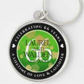 Porte-clés Élégant 66ème anniversaire de Mariage Titanite (Devant)