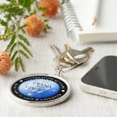 Porte-clés Élégant 67e anniversaire Mariage de Star Sapphire (Côté)