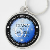 Porte-clés Élégant 67e anniversaire Mariage de Star Sapphire (Devant)