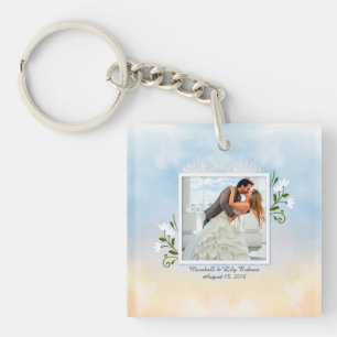 Porte-clés Elegant Ajouter votre propre Mariage photo Porte -