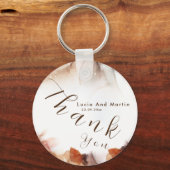 Porte-clés Élégant alcool Orange Merci d'encre Mariage (Recto)
