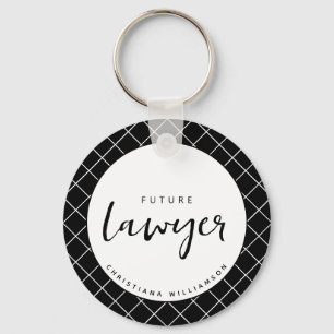 Porte-clés Elégant Avocat du Futur Chèque Motif Personnalisé