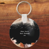 Porte-clés Élégant Black Alcohol Orange Merci d'encre Mariage (Verso)