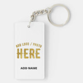 PORTE-CLÉS ÉLÉGANT BLANC PERSONNALISABLE MODERNE MARQUE VÉRIF (Dos)