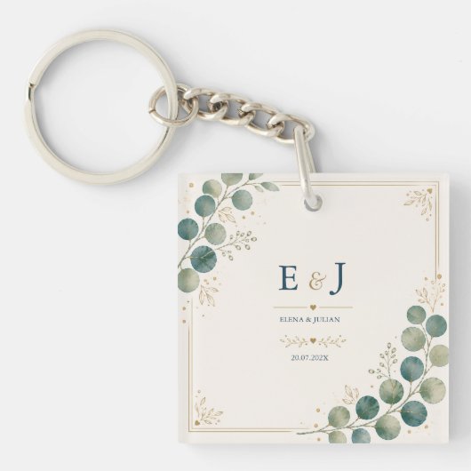 Porte-clés Elegant Blue Eucalyptus (Devant)