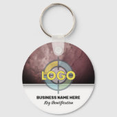 Porte-clés Elegant Burgundy Stone Modern Branding Custom Logo (Recto)