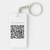 Porte-clés Elegant Business Logo Corporate QR Code Custom (Dos)