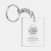 Porte-clés Elegant Business Logo Corporate QR Code Custom (Devant gauche)