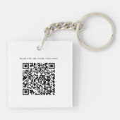 Porte-clés Elegant Business Logo Corporate QR Code Custom (Dos)