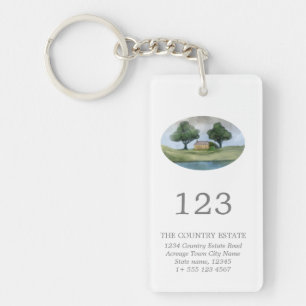 Porte-clés Élégant Business Property Numéro de chambre QR Cod