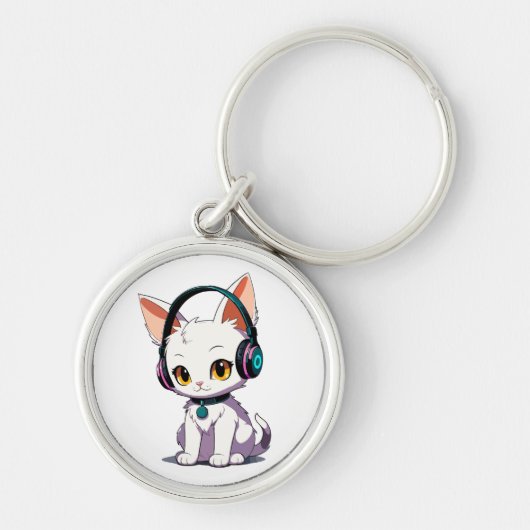 Porte-clés Élégant casque pour chats (Devant)