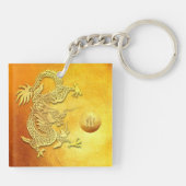 Porte-clés Elégant chinois Dragon vietnamien Année Monogramme (Dos)