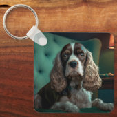 Porte-clés Elégant Cocker Spaniel Classic Portrait Design (Recto)