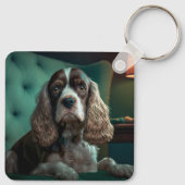 Porte-clés Elégant Cocker Spaniel Classic Portrait Design (Dos)