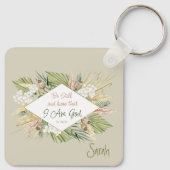 Porte-clés Élégant couplet de la Bible Boho ‘Be Still and Kno (Dos)