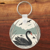 Porte-clés Élégant cygne noir (Recto)