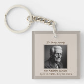 Porte-clés Élégant dans l'amour mémoire funéraire (Devant)