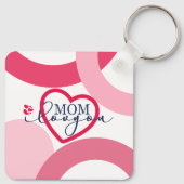 Porte-clés Elegant design texte Maman I Love You With Heart (Dos)