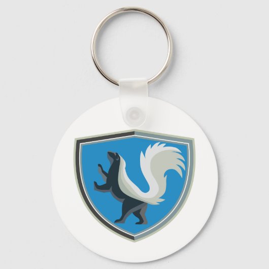 Porte-clés Élégant Emblème Skunk Faune Inspiré Crest (Recto)
