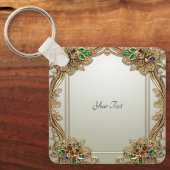 Porte-clés élégant en or orné (Recto)