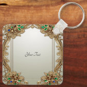 Porte-clés élégant en or orné (Verso)