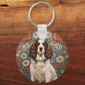 Porte-clés Elégant Espagnol Sur Arrière - plan Floral (Recto)