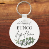 Porte-clés Elégant Eucalyptus Bunco Floral (Recto)