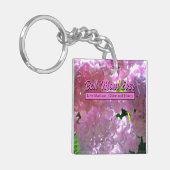 Porte-clés Elégant flores rose douce hydrangée rose rose (Devant gauche)