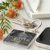 Porte-clés Élégant funérailles commémoratives en photo (Devant Droit)