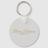 Porte-clés Elegant Gold Script Minimalist (Recto)