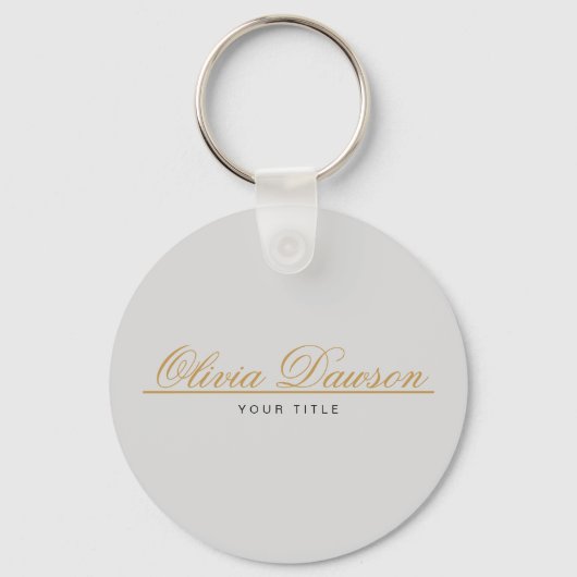 Porte-clés Elegant Gold Script Minimalist (Recto)