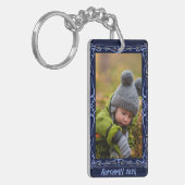 Porte-clés Elegant Hand Drawn Frame Custom Image (Devant gauche)