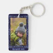 Porte-clés Elegant Hand Drawn Frame Custom Image (Dos)