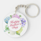 Porte-clés Elégant Joyeux Porte - clé de cadre floral Fête de (Dos)