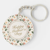 Porte-clés Elégant Joyeux Porte - clé de cadre floral Fête de (Dos)