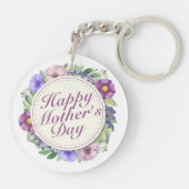 Porte-clés Elégant Joyeux Porte - clé de cadre floral Fête de (Dos)