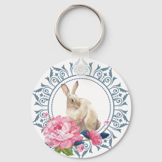 Porte-clés Elégant lapin de Pâques (Recto)