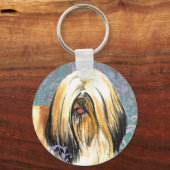 Porte-clés Élégant Lhasa Apso (Recto)