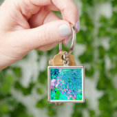 Porte-clés Élégant Limelight rose et bleu Hydrangea (main)